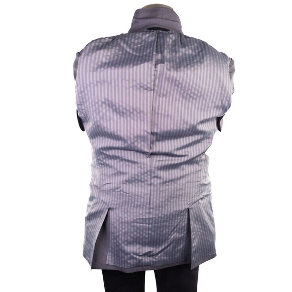 Banana Republic Blazer Mens 40R Italian fabric Gray Wool Two Button Striped - Picture 14 of 15